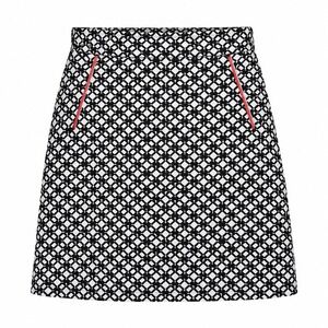 Le Lis Anthro Mini Skirt Womens S Geometric Ikat Black White Red Zipper USA Made